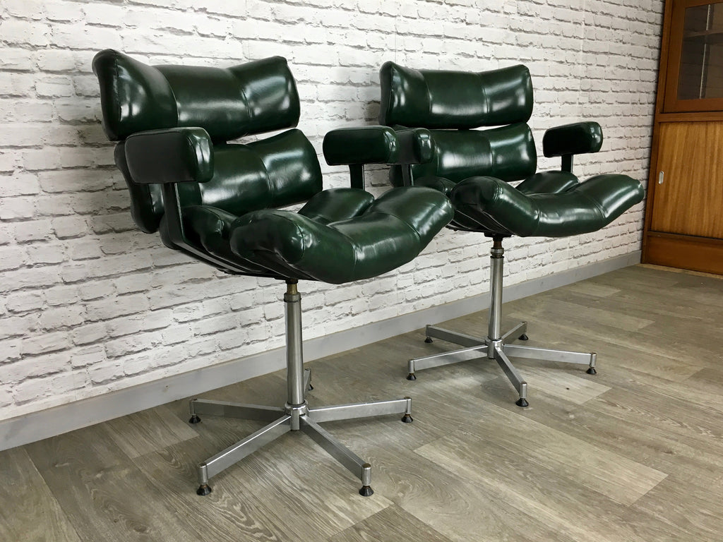 Original Retro Swivel Barbers Chairs - teakyfinders