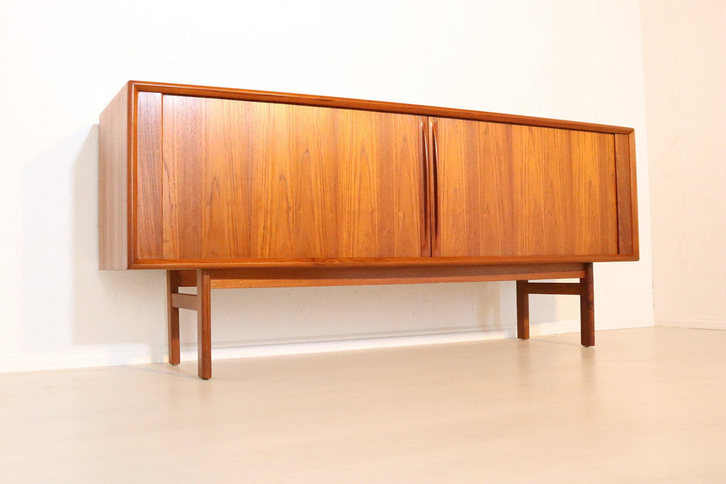 Bernhard Pedersen & sons sideboard Danish Teak Tambour Doors - teakyfinders