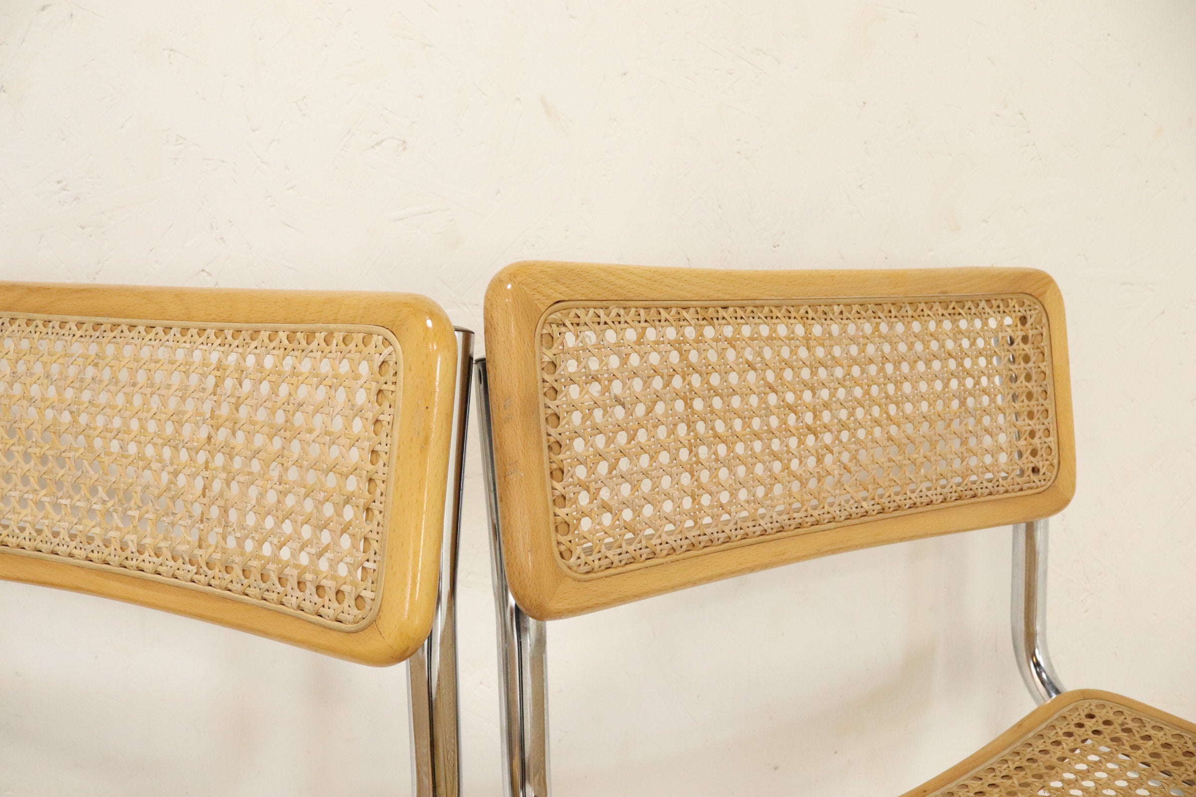 Pair of Mid Century Cesca Style Bar Stools - teakyfinders