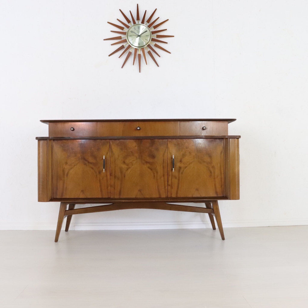 Mid Century Sideboard With Cocktail Drinks Bar, - teakyfinders