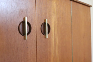 Mid Century Teak Compact Sideboard, Vinyl LP Storage Cabinet - teakyfinders