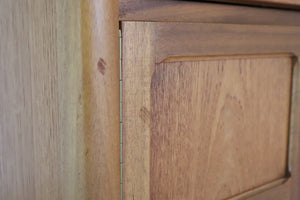 Nathan Teak Squares Sideboard, Unique Vintage Handle - teakyfinders