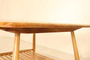 Rare Ercol Square Coffee Table with Magazine Rack - teakyfinders
