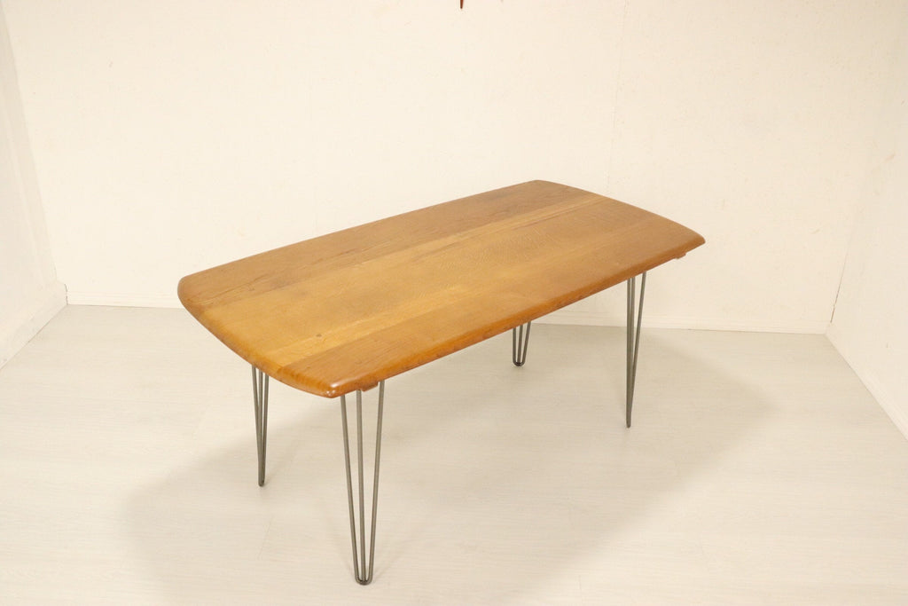 Ercol Plank Table on Hairpin Legs - teakyfinders