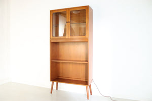 G Plan Fresco Bookcase Display Cabinet on Turned wooden Legs - teakyfinders