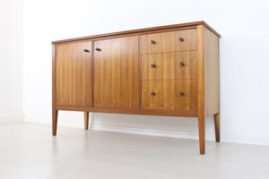 Mid Century W&T Lock Walnut Sideboard 1950’s Vintage and Retro Storage Furniture, Refinished Stunning Condition - teakyfinders