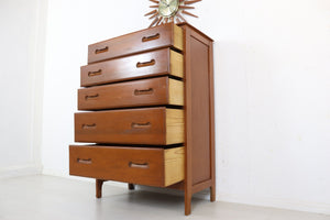 Mid Century Vintage Military Tallboy Chest of Drawers Army Furniture US Airbase - teakyfinders