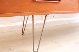 Jentique teak sideboard on hairpin legs - teakyfinders