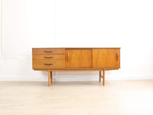 Mid Century Avalon Teak Sideboard 1970’s Vintage and Retro Storage Furniture, Refinished Stunning Condition, Danish Style - teakyfinders
