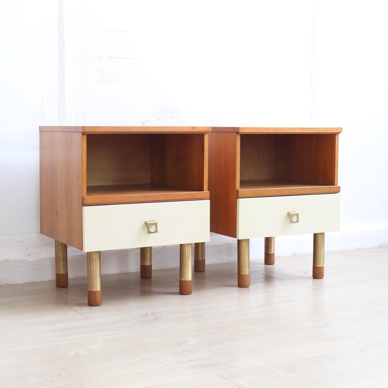 Matching Bedside Tables by UNIFLEX - teakyfinders