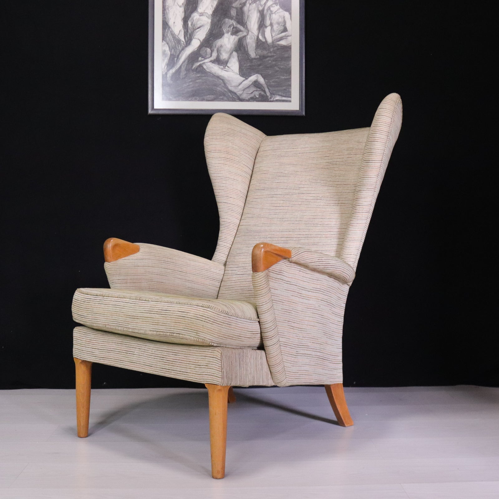 Retro Parker Knoll 757 Wingback Armchair - teakyfinders