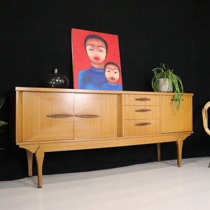 Light Teak Unusual Retro Sideboard - teakyfinders