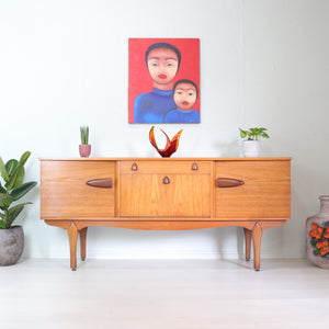 Rare Jentique Teak Sideboard with Chunky Handles - teakyfinders