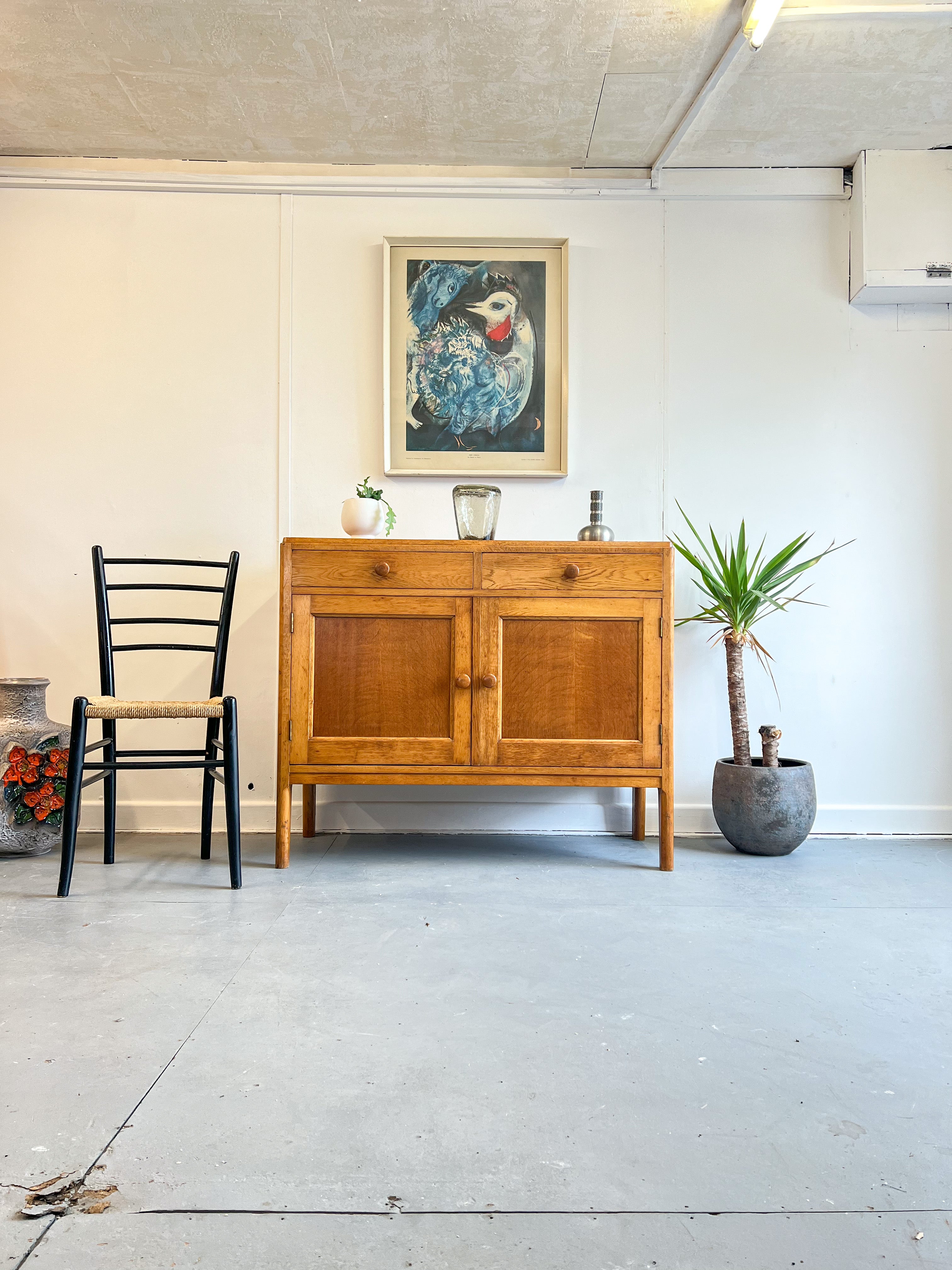 Light Oak Military Sideboard by Remploy - teakyfinders