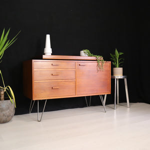 Danish Teak Sideboard with Swivel Shelf - teakyfinders