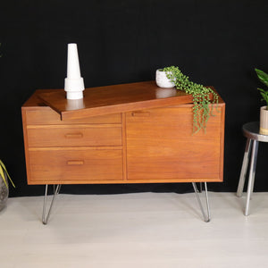 Danish Teak Sideboard with Swivel Shelf - teakyfinders