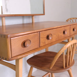 Ercol Rare Blonde Dressing Table with Mirror - teakyfinders