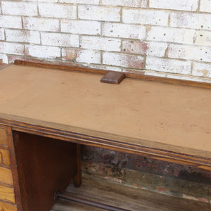 Vintage Crown Services Oak Industrial Desk RAF Staverton - teakyfinders