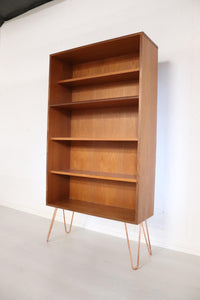 G Plan Fresco Teak Bookcase on Hairpin Legs - teakyfinders