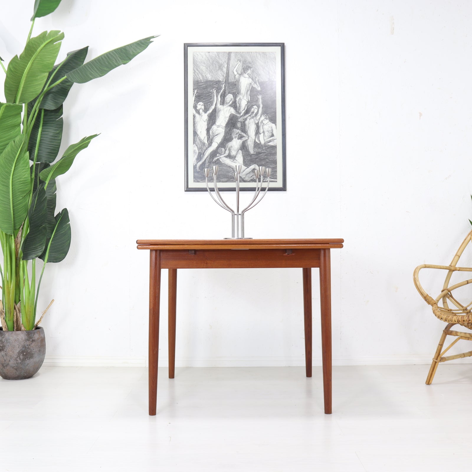 AM Ansager Mobler Small Square Teak Dining Table - teakyfinders