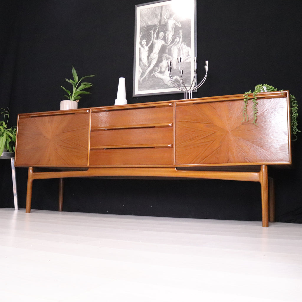 Mcintosh Glengarry Teak Sunburst Sideboard - teakyfinders