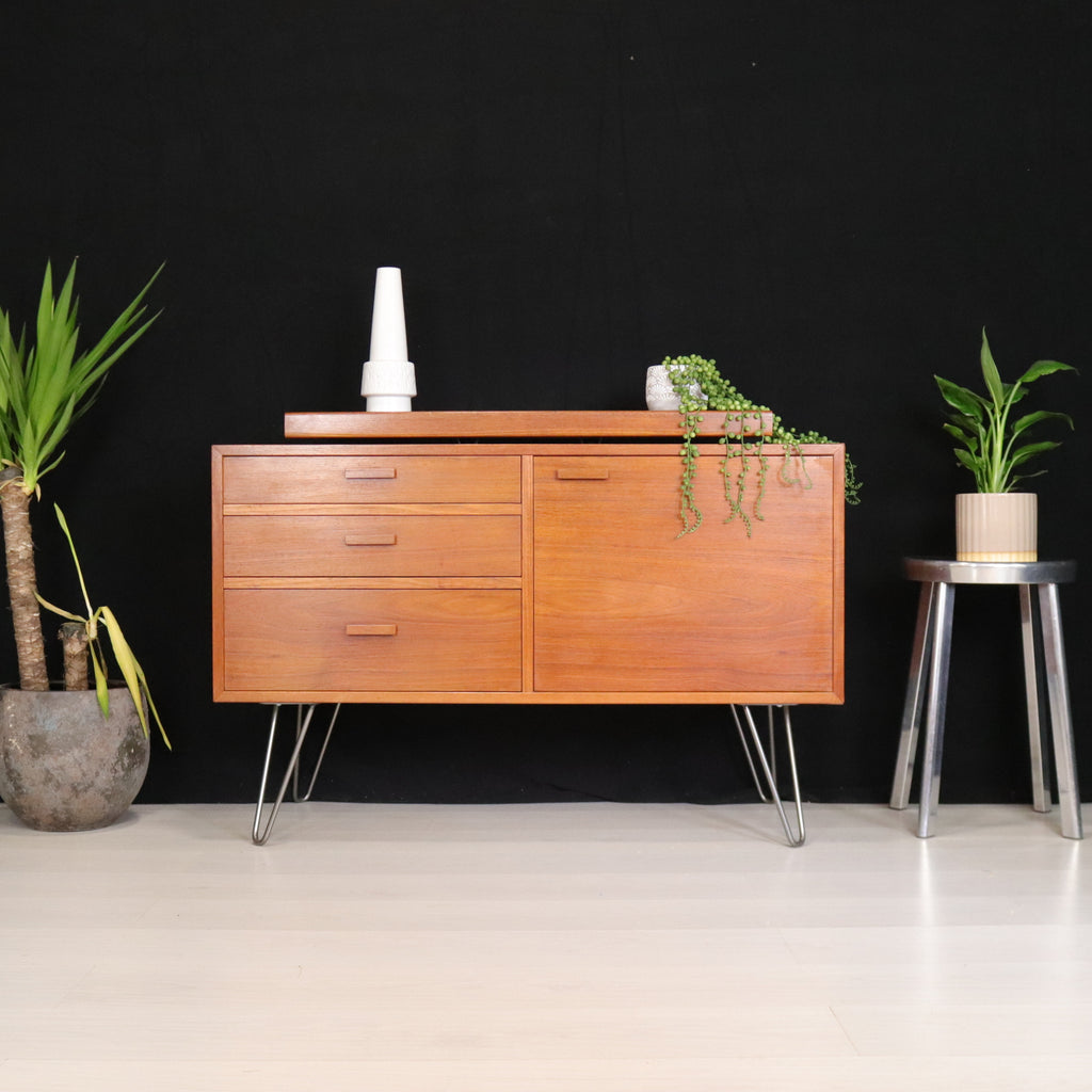 Danish Teak Sideboard with Swivel Shelf - teakyfinders