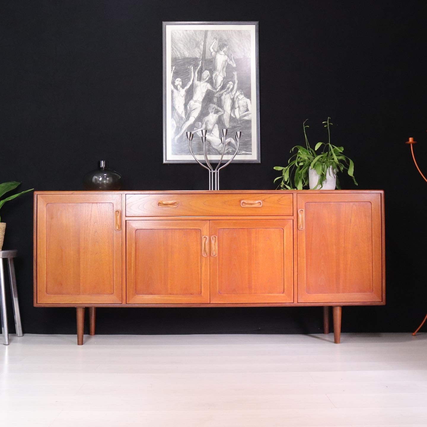 G Plan Fresco Long Teak Sideboard Vintage Retro Furniture - teakyfinders