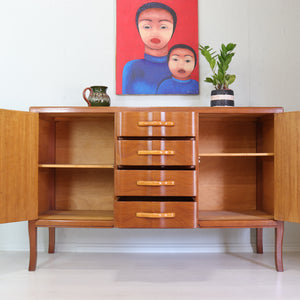 Unusual Early Strongbow Teak Sideboard 1950s - teakyfinders