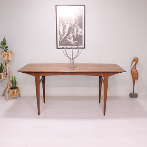 Mid Century Dining Table by A. Younger Solid Plank Dining Table - teakyfinders