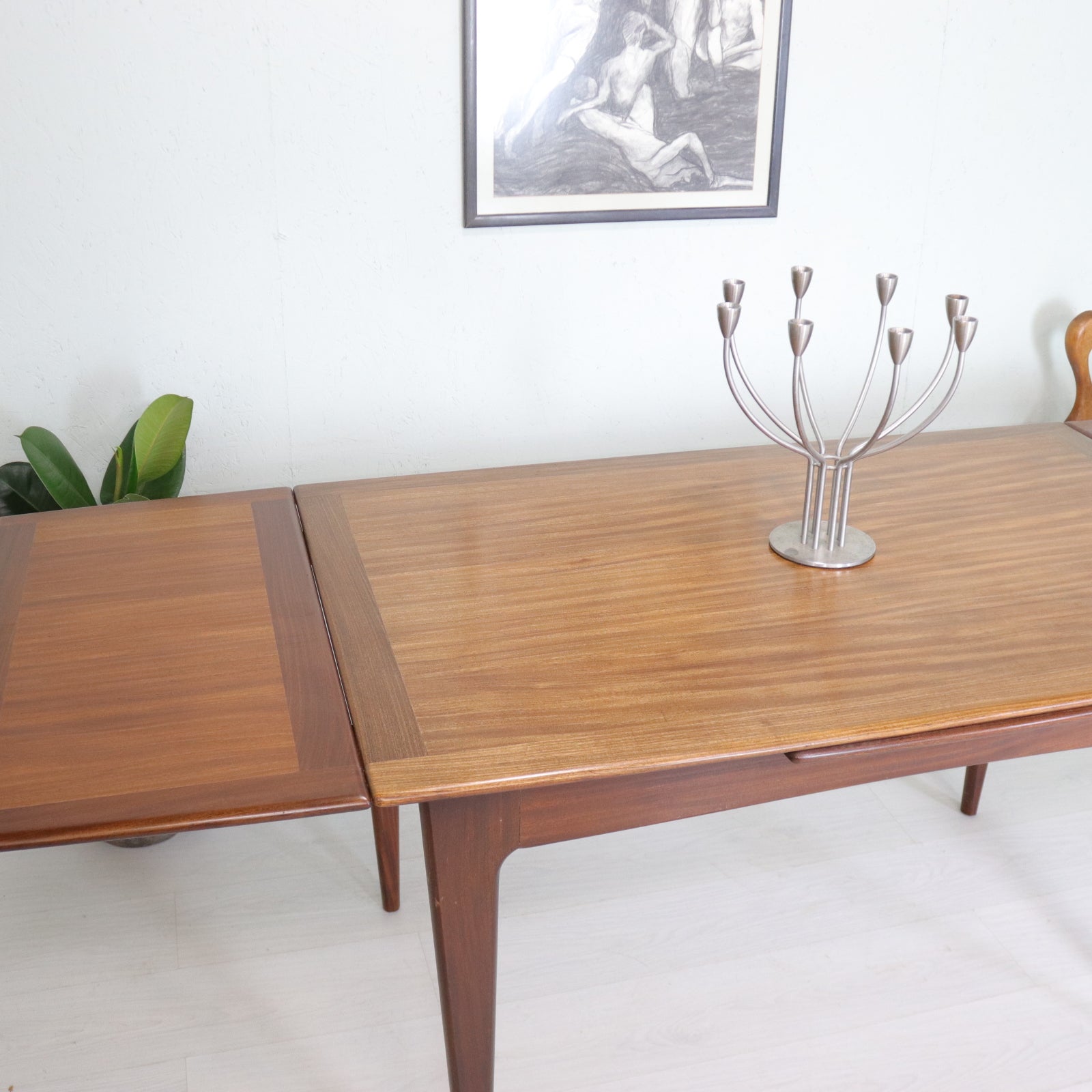 Custom listing for Younger Teak and Afromosia Extending Dining Table and Two leather Boss Chairs - teakyfinders