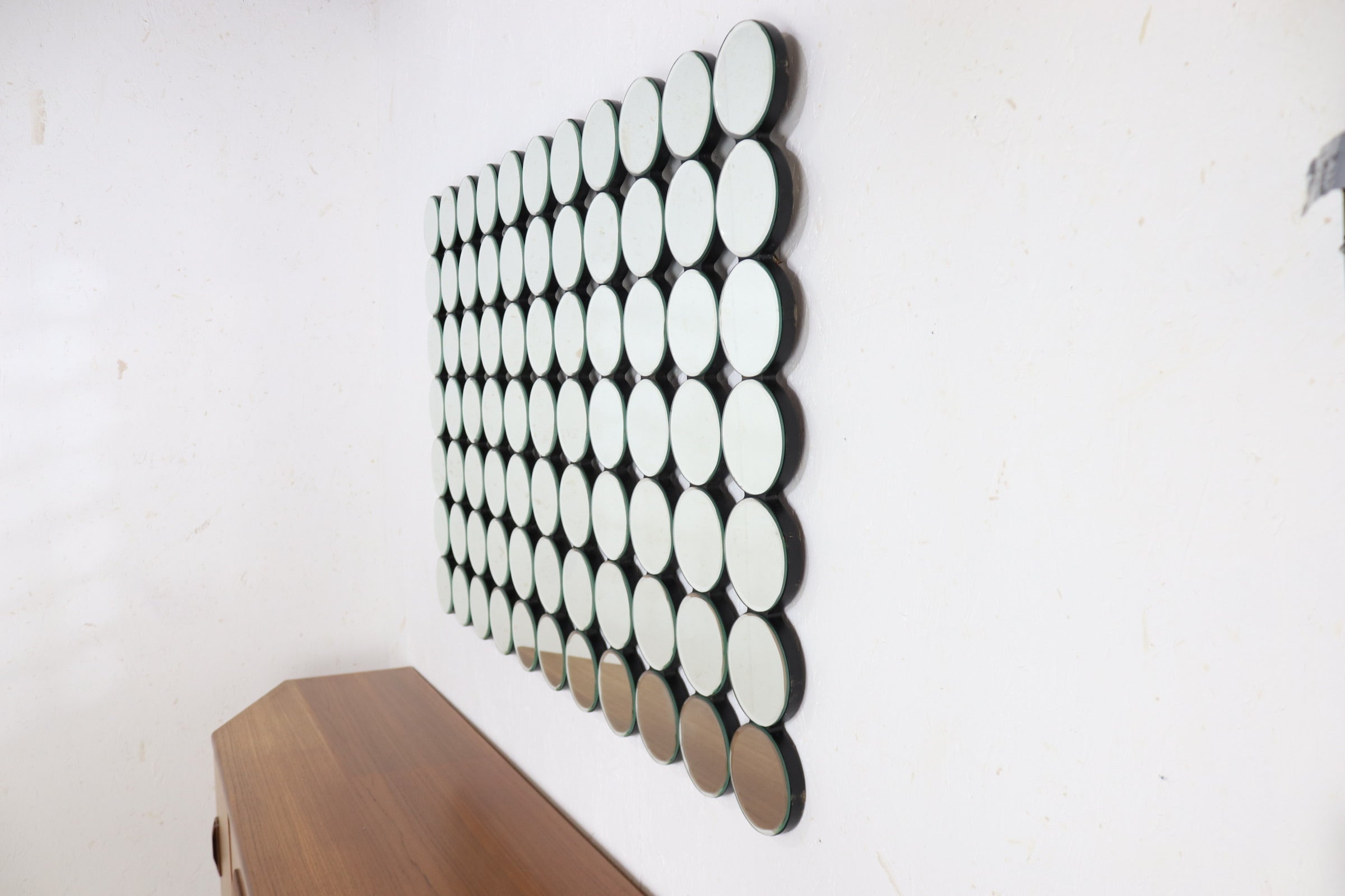 Retro Bespoke Mirror Circle Interior Design Item - teakyfinders