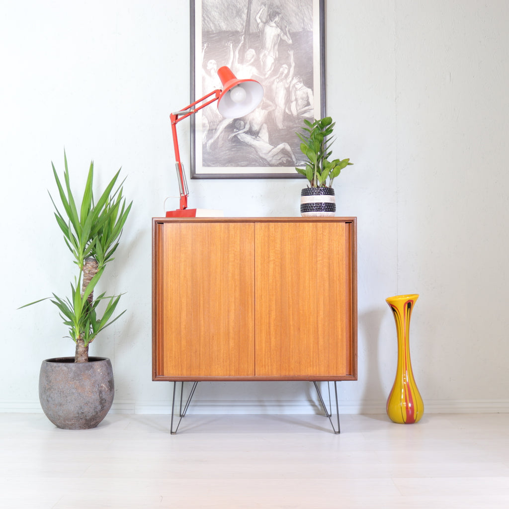 G plan Form Five Range Teak Sideboard on Flat Hairpin Legs - teakyfinders