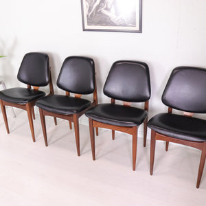 Elliotts of Newbury set of four Teak Dining Chairs - teakyfinders