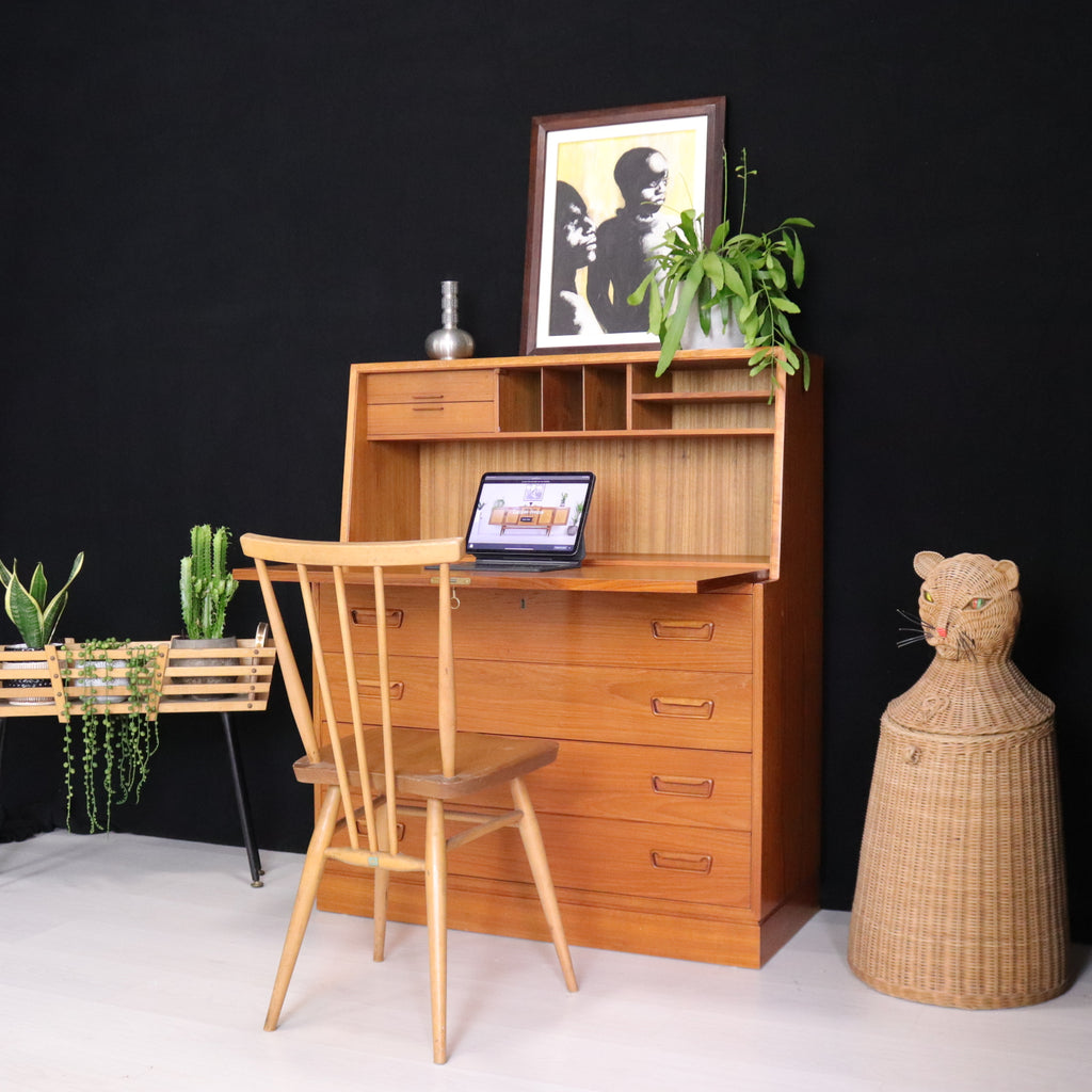 Danish Teak Office Bureau Chest of Drawers - teakyfinders