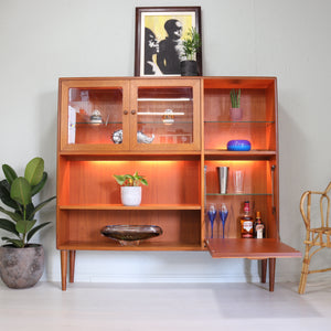 G Plan Fresco Range Teak Display Cabinet Highboard - teakyfinders