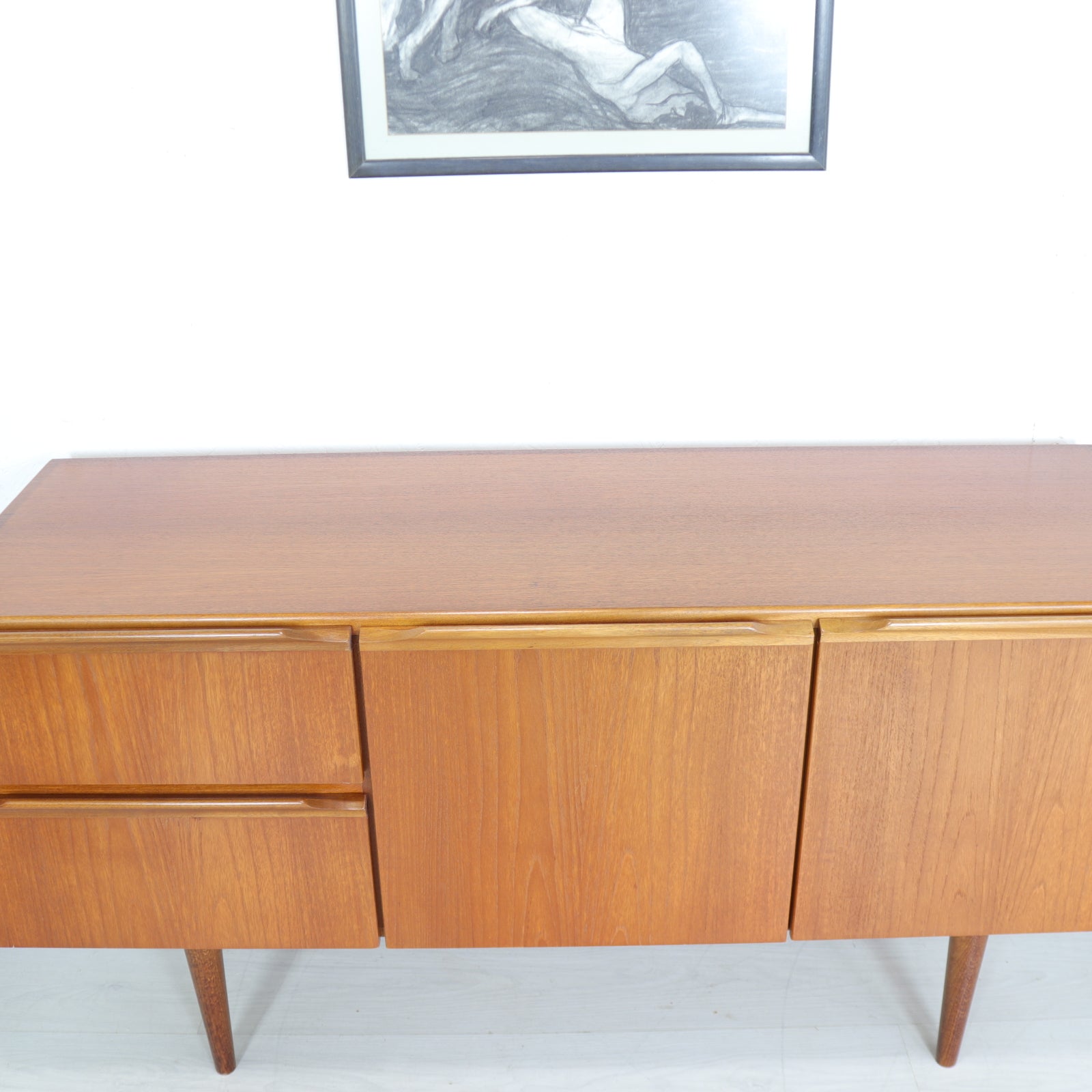 Morris of Glasgow Compact Teak Sideboard - teakyfinders