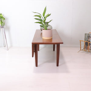 Drop Leaf Side Mid Century Teak Coffee Table - teakyfinders