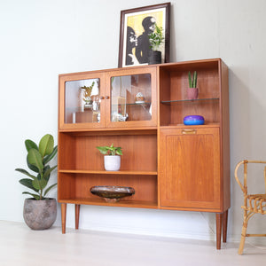 G Plan Fresco Range Teak Display Cabinet Highboard - teakyfinders