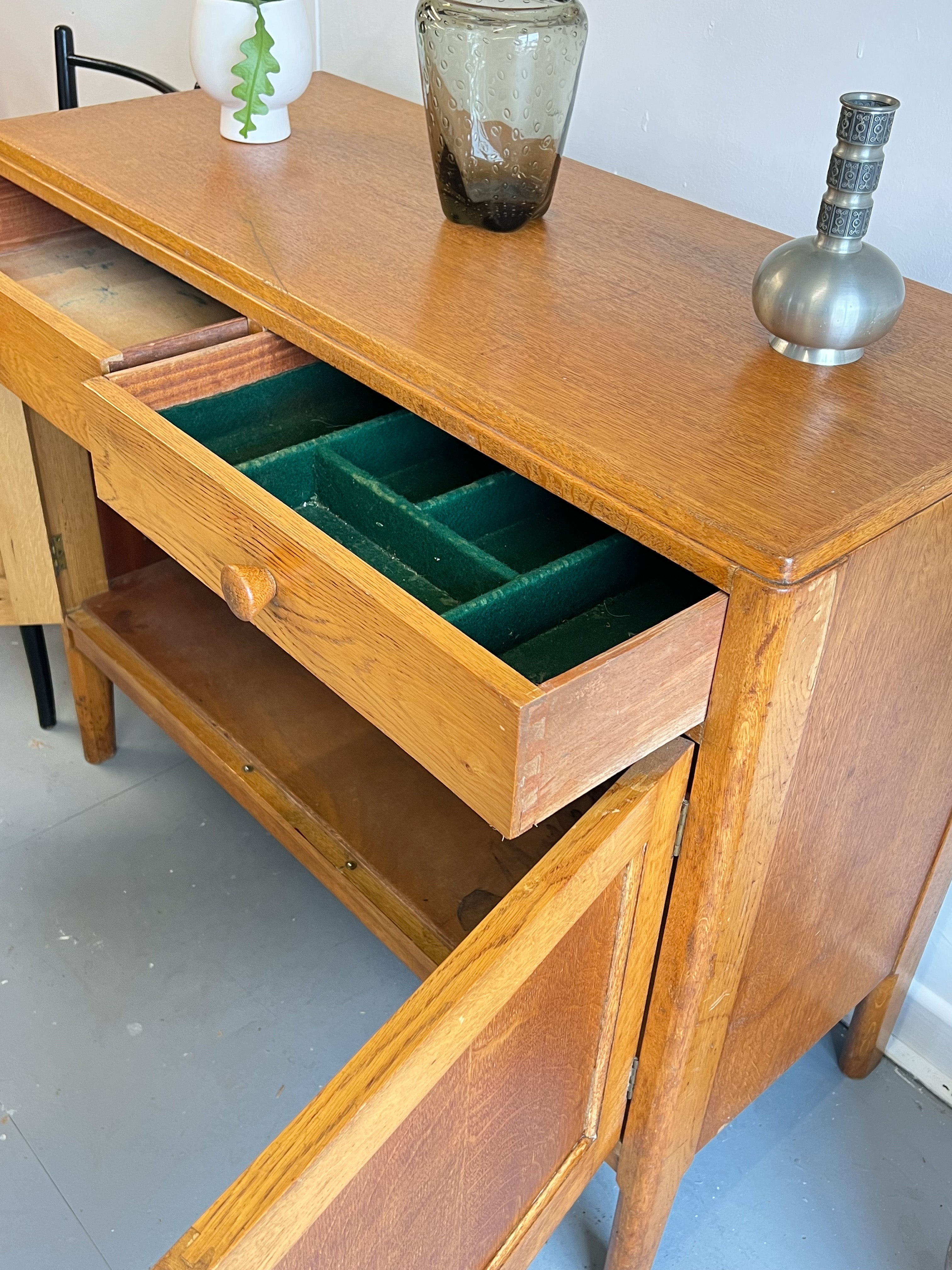 Light Oak Military Sideboard by Remploy - teakyfinders