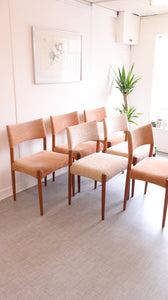 Danish set of 6 Dining Chairs by Ejner Larsen & Aksel Bender-Madsen - teakyfinders