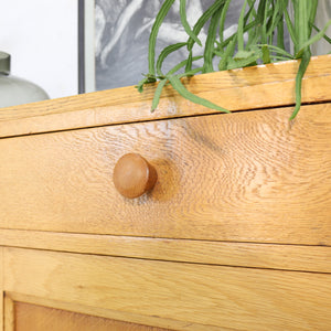 1950s Light Oak Military of Defence MOD Sideboard - teakyfinders