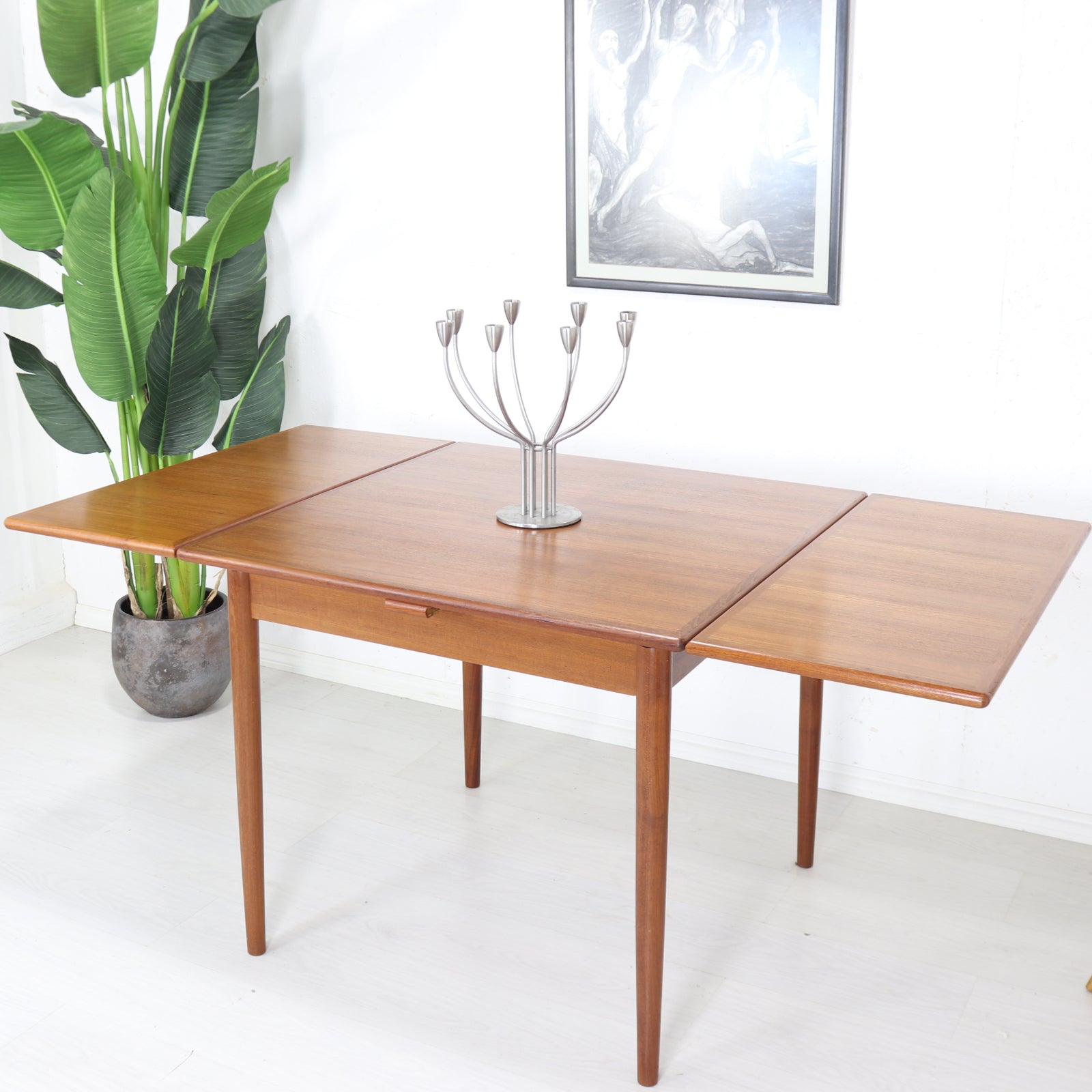 AM Ansager Mobler Small Square Teak Dining Table - teakyfinders