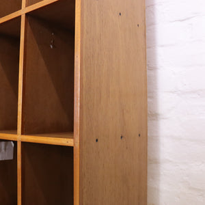 Vintage Plywood Pigeon Hole Storage Cabinet - teakyfinders