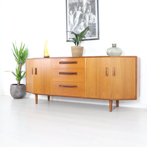 Vintage G Plan Fresco Range Teak Angled Retro Sideboard - teakyfinders