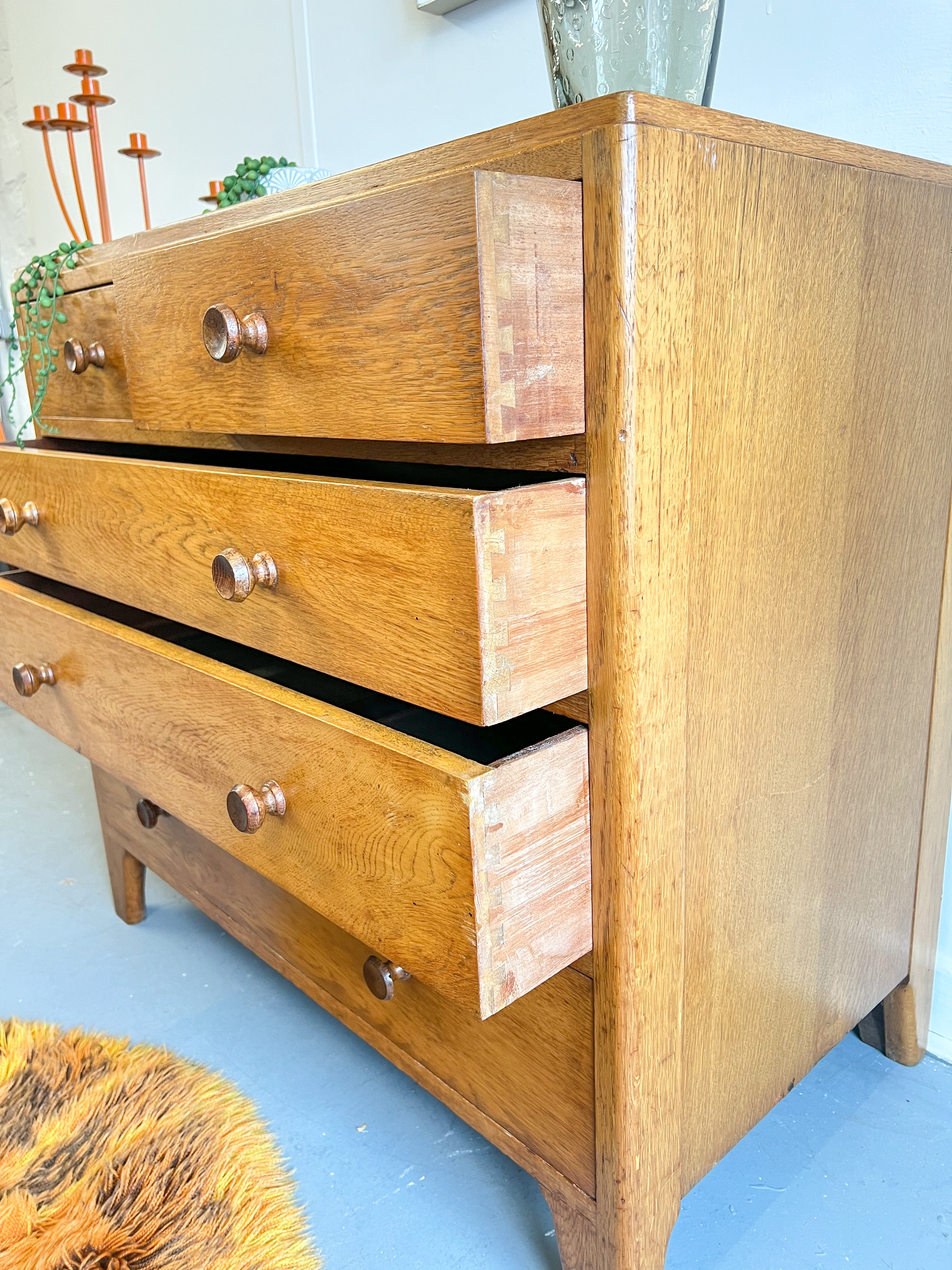 Lebus Oak War Department Chest of Drawers - teakyfinders