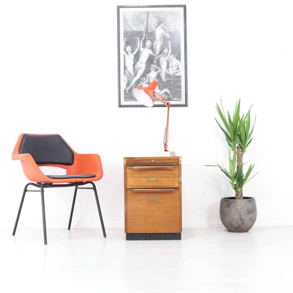 Vintage Teak Filing Cabinet Drawers - teakyfinders