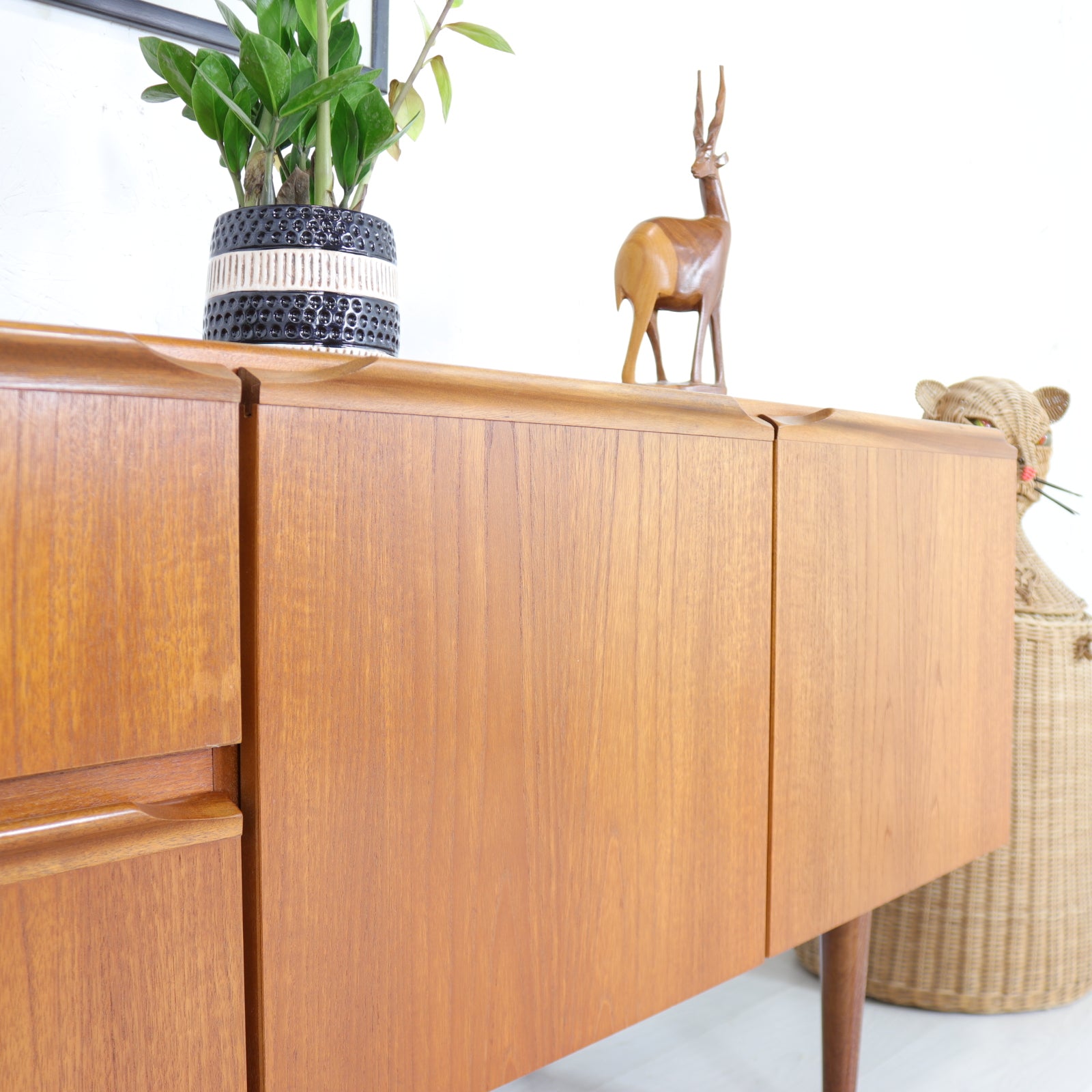 Morris of Glasgow Compact Teak Sideboard - teakyfinders