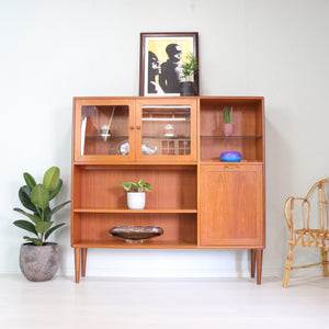 G Plan Fresco Range Teak Display Cabinet Highboard - teakyfinders