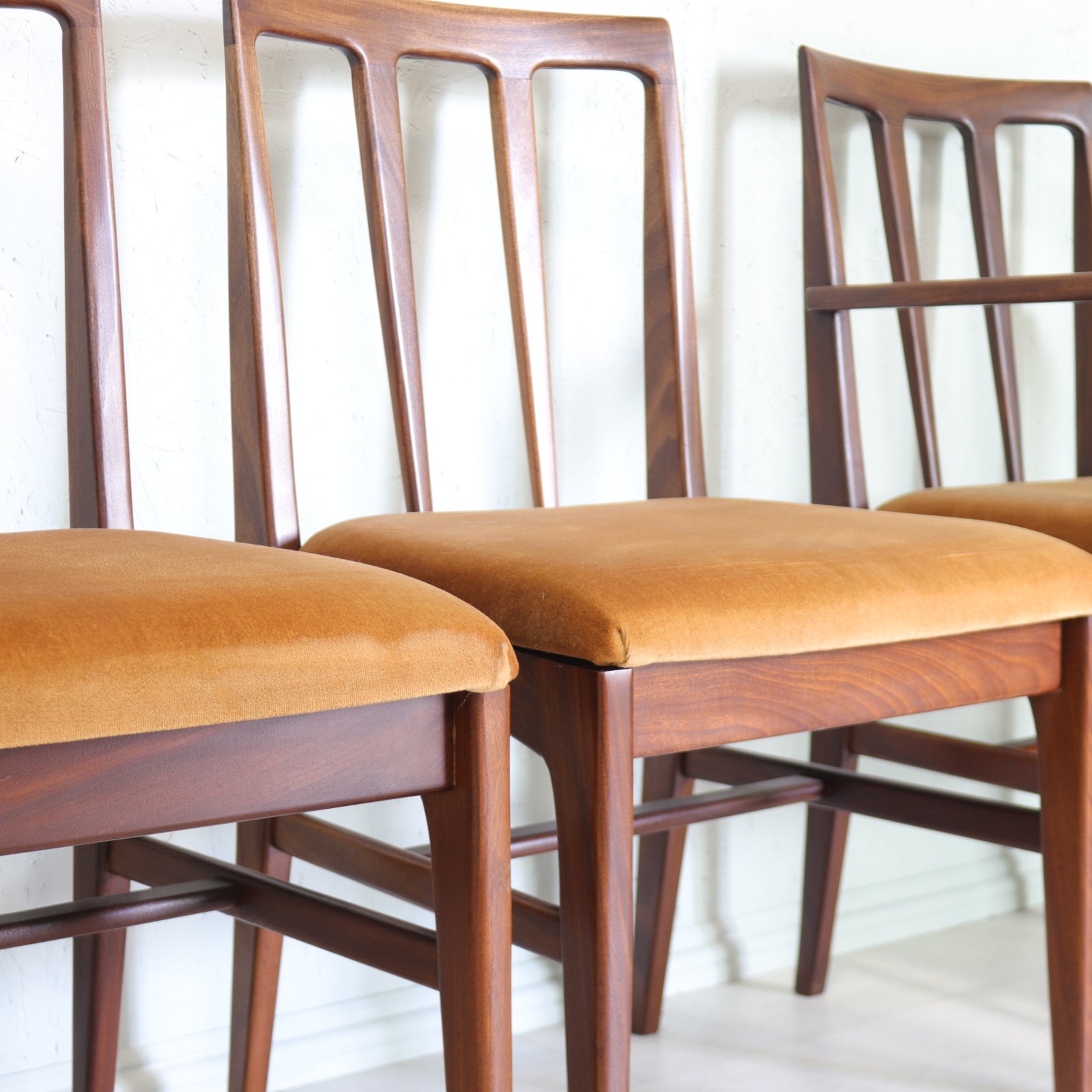 A. Younger Set of Four Volany Dining Chairs in Afromosia - teakyfinders