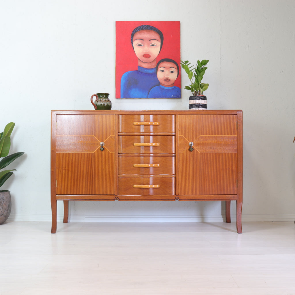 Unusual Early Strongbow Teak Sideboard 1950s - teakyfinders